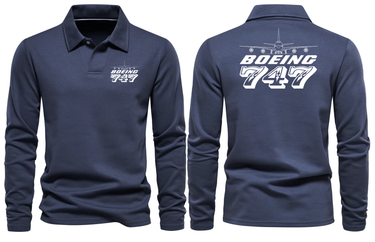 BOEING 747 LONG SLEEVE POLO